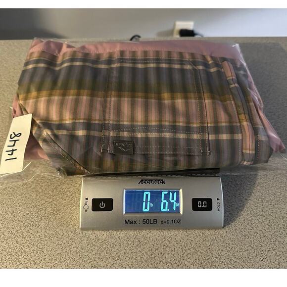 LL Bean Sz M Everyday SunSmart Woven Plaid Quarter-Zip Pullover Shirt Colorblock - Picture 12 of 12